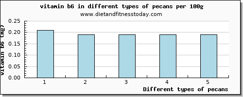 pecans vitamin b6 per 100g